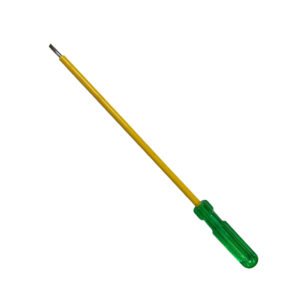 SCREW DRIVER FLAT TIP WITH INSULATED (GREEN HANDLE)